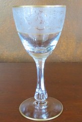 Glastonbury Lotus Brocade Gold L31 Stem Crystal Wine Goblet(s)