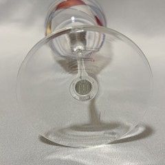 Vintage Milano Luminescence Crystal Wine Glasses Set 2 Romania 10.5”