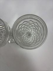 Vtg. Fostoria Wine/Water Goblets Cubist Design Set of 6