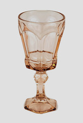 Fostoria Virginia Peach 4 Crystal Claret Wine Goblets Glasses 6.5″ NEW OLD STOCK
