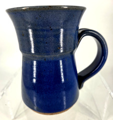 Studio Art Pottery 12-16 oz COFFEE TEA MUG Blue Brown FUNNY FACE HAND FEET