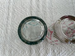 3 Vintage MCM Teal, Pink, Black Gold 6oz Embossed Juice Glass 4 Inch Moroccan