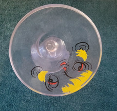 Vintage 1950s Gay Fad Beau Brummell Tipsy Martini Glasses hand painted Set Of 2