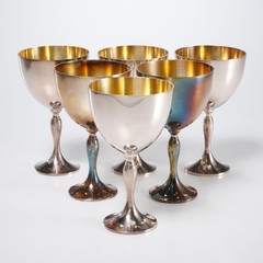 Harrods of London Silver Plated Chalice Communion Small Wine Cups IOB