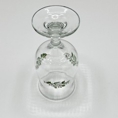 Vintage Late 80-90s Pfaltzgraff Heirloom Holiday Winter Floral Wine Glass