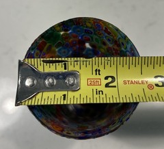 Murano Millefiori Glass Tumbler Hand Blown Venetian Glass, 4.25” X 2.5” EUC