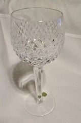 1 Vintage Waterford Crystal Wine Glass 7-1/2″ Ireland Original Sticker