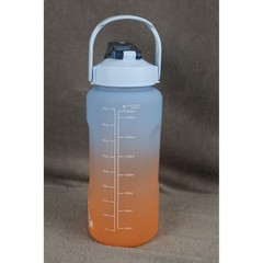Flask Monster Tumbler plastic Multicolor 64oz/2000ml Ombré Gradient With Handle