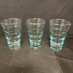 Libbey Ripple Aqua Cooler Highball Glasses Set Of 6 Vintage Saturn Optic MCM
