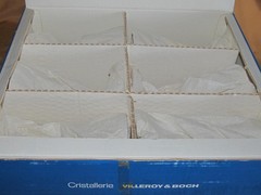 Set of 6 Villeroy and Boch Cut Crystal Water Glasses Royal Service 17cm