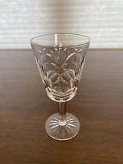 STUNNING SET(8) VTG WATERFORD Crystal ASHLING White Wine Glasses SIGNED 5.5″H