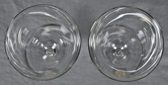 Set of (2) Fine Crystal Wine Glasses 12 oz Cut Wheet Floral Design Germany