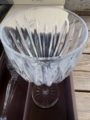 8 Cristal De Arques 24% Lead Crystal Stemmed Goblits With Original Boxes 10.25oz