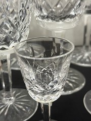 Vintage Waterford Crystal Lismore Water Goblets Shot Glasses Read