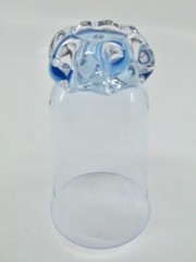 Sasaki Grand Hawthorne Fine Crystal Glass Tumbler Light Blue Clear 8 oz 5.5″