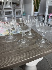Set Of 4 Princess House Esprit Wine Liquor Sherbet Champagne glasses