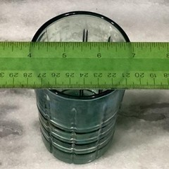 4 Vintage Anchor Hocking Tartan Manchester Tumbler Glasses Green 6″ *