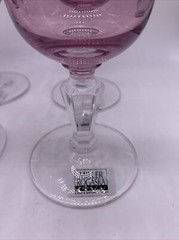 Reed And Barton miller rogaska crystal glasses four with lavendar