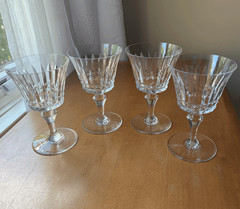 Baccarat Piccadilly 4 water goblets~made in France~1960-1991~retired~Pristine