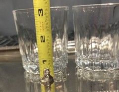 VINTAGE CRISA CLEAR GLASS Set of Two Whiskey Rocks Double Old Fashioned 6oz