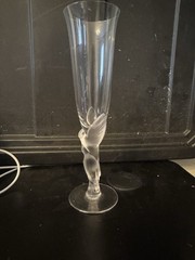 1 Vintage Franklin Mint Snow Dove Crystal Champagne Glass from House of Faberge