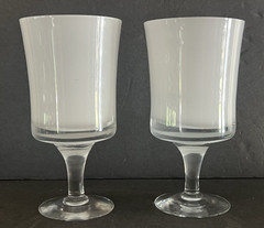 Pair of Vintage DENBY MIRAGE White Water Goblet 6 3/8″