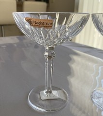 Nachtmann Noblesse Crystal Cocktail Coupe Martini / Champagne Glasses Set of 2