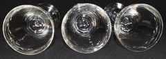3 Vintage Hawkes Glass L-Rock Cut Pattern (Polished, Cut) Water Goblets 7 1/8″