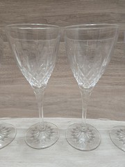 Royal Doulton Earlswood 6 x Goblet Fine Crystal Made in Italy, 8.25in