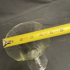 Pair Of Hand Blown Funnel Shaped Goblets With Air Twist Stems, Georgian Style.