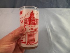 Federal Minnesota State Souvenir Frosted Glass Tumbler INV2
