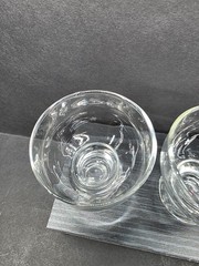 4 Vintage Footed Cordial Glasses Clear 3″ Tall Cocktail Punch Juice Barware