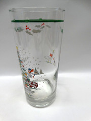 International Country Christmas Glass 12oz Tumbler 6 1/4″ Tall Winter Scene