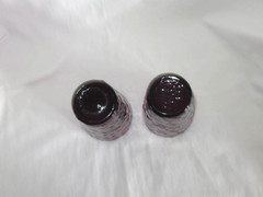 2 VTG SENECA STYLE CRINKLE DRIFTWOOD PURPLE AMETHYST WATER GLASS TUMBLER