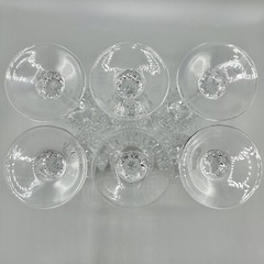 6 Cristal D’Arques Longchamp 7 1/4” 8oz Crystal Water Goblets Made In France /cb