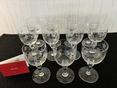 5 Wine Glasses Model Normandie Engraved In Baccarat Crystal (Price Per Unit)