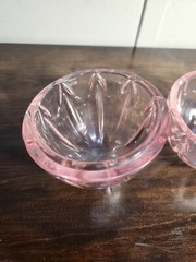 Gorham Crystal Pink 2 Piece Egg Trinket Box Shades of Spring