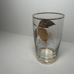 Vintage Gold Grape Leaf Set of 3 Drinking Juice Glasses
