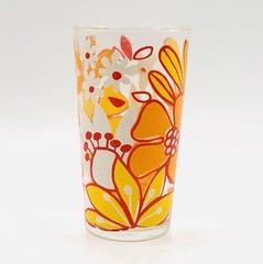 Vintage 70’s Retro Flower 🌼 Power 5” Juice Glass Tumbler EVC