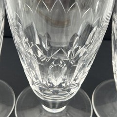 Stuart Ice Tea Glasses Vintage Cut 3 Glasses Glass Signed Stuart England