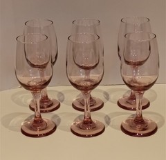 Libbey Premiere Pink Water/Wine Glasses Set of 6