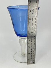 Replacement Artland Iris Cobalt Blue wine or water goblet Bulb Stem 8″H LOVELY!