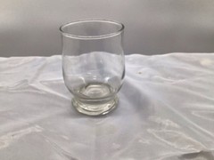 VTG Clear Glass Tumbler 4” MCM Juice Glass Votive Holder Mid-Century Modern