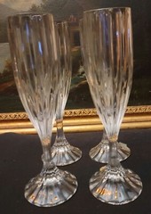 Mikasa Park Lane Crystal Champagne Fluted Ribbed (Set of 4 )