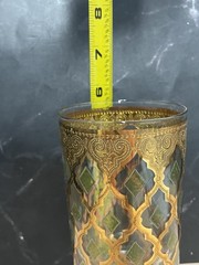 Culver Valencia 12 oz. Highball Glass – 22K Gold Gilding Green Diamond – 1 MCM