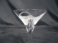 Dorothy Thorpe Floral Liqour Cocktail/Martini Glasses Set of 5