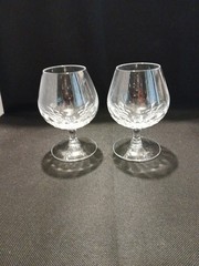 Vintage Cristal d’Arques Durand Crystal Longchamp Brandy Sniffers Set of 2