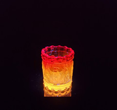 Vtg 1976 Kanawha Glass Amberina Eagle Stars Toothpick Holder Bicentennial