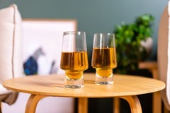 Finnish Magisso Hand Blown Glass Pino Pint Stackable Glass set of 2
