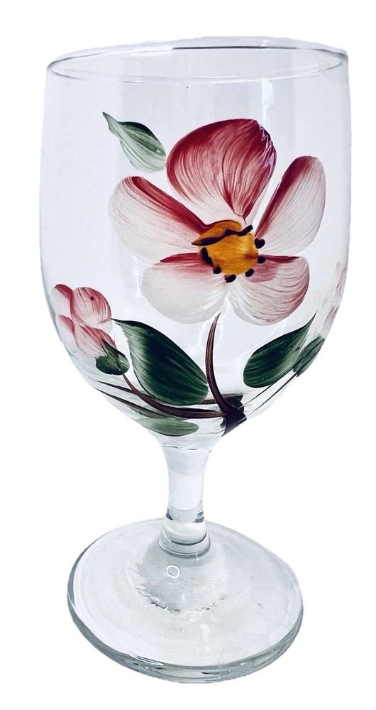 Franciscan Desert Rose Wine Goblet Set of 1 Libbey Tulip Glass 6”